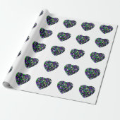 International Women's Day Heart Wrapping Paper Cadeaupapier (Uitgerold)