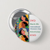 International Women's Day | IWD #GivetoGain Ronde Button 5,7 Cm (Voorkant /achterkant)