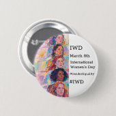 International Women's Day | IWD #GivetoGain Ronde Button 5,7 Cm (Voorkant /achterkant)