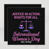 International Women's Day Justice In Action Rights Kaart (Voorkant / Achterkant)