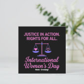 International Women's Day Justice In Action Rights Kaart (Staand voorkant)
