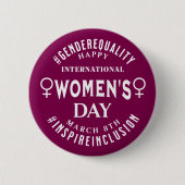 International Women's Day | March 8th Equality Ronde Button 5,7 Cm (Voorkant)