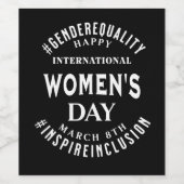 International Women's Day | March 8th Equality Wijn Etiket (Enkel label)