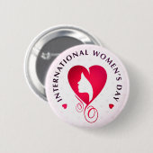 International Women's Day Ronde Button 5,7 Cm (Voorkant /achterkant)
