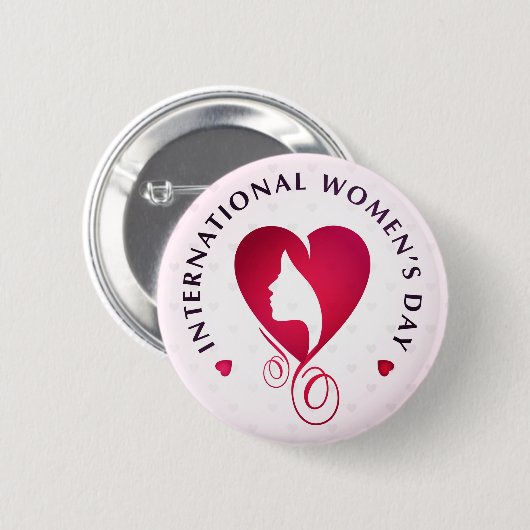 International Women's Day Ronde Button 5,7 Cm (Voorkant /achterkant)