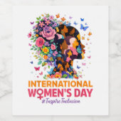 International Women's Day Wijn Etiket (Enkel label)