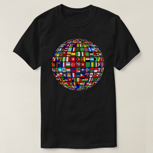 international world flags countries Sticker.png T-shirt (Design voorkant)
