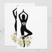 International yoga day 2022 notepad feestdagenkaart (Voorkant / Achterkant)