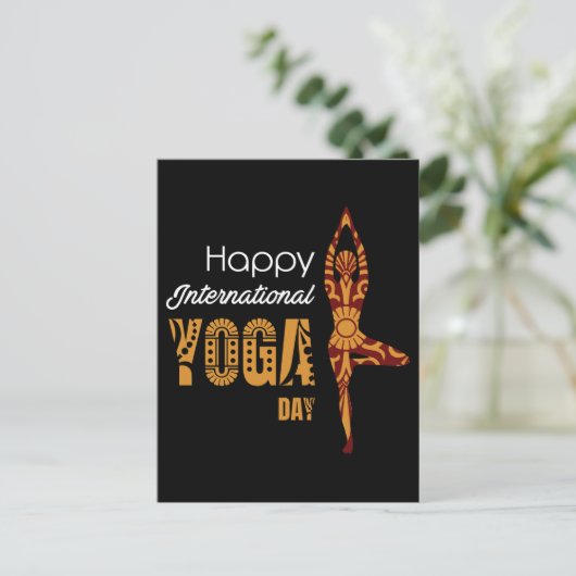 International Yoga Day Briefkaart (Staand voorkant)