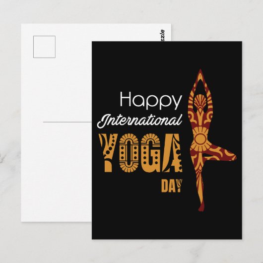 International Yoga Day Briefkaart (Voorkant / Achterkant)