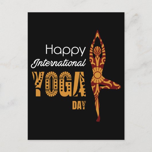 International Yoga Day Briefkaart (Voorkant)