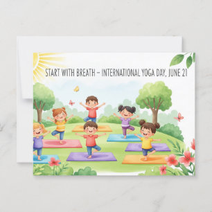 International Yoga Day Briefkaart