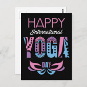 International Yoga Day Briefkaart (Voorkant / Achterkant)