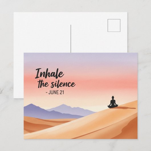 International Yoga Day Briefkaart (Voorkant / Achterkant)