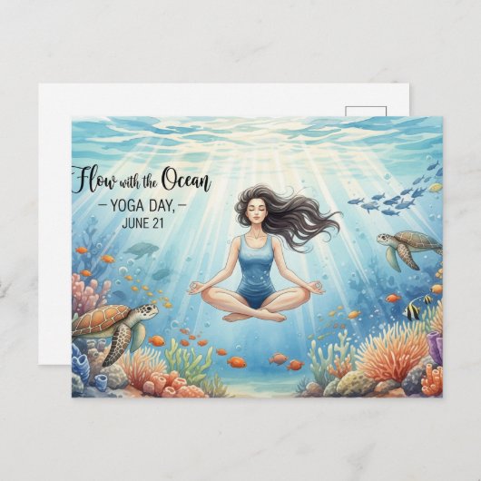 International Yoga Day Briefkaart (Voorkant / Achterkant)