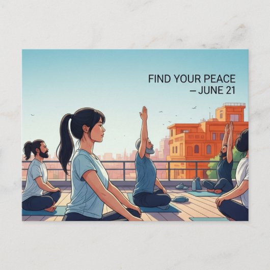 International Yoga Day Briefkaart (Voorkant)