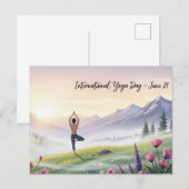 International Yoga Day Briefkaart (Voorkant / Achterkant)
