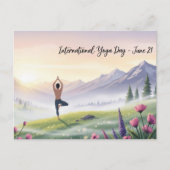 International Yoga Day Briefkaart (Voorkant)