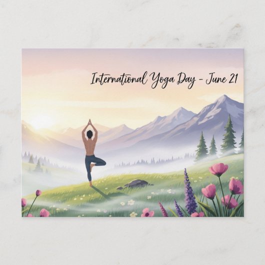 International Yoga Day Briefkaart (Voorkant)
