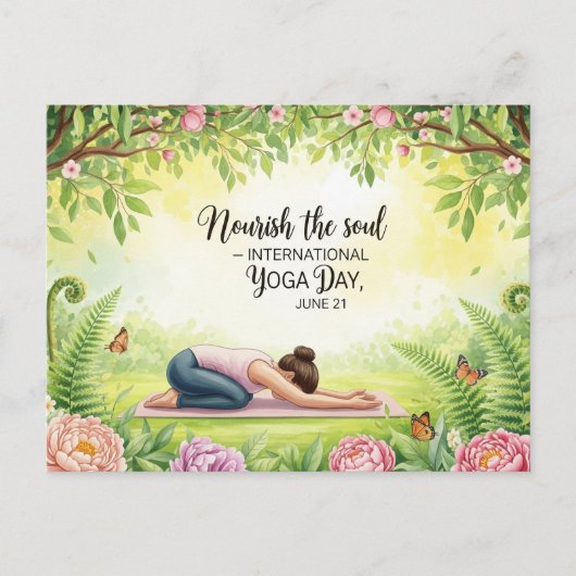 International Yoga Day Briefkaart (Voorkant)