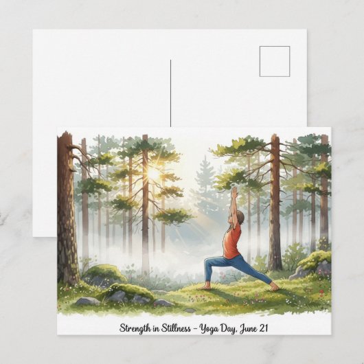 International Yoga Day Briefkaart (Voorkant / Achterkant)