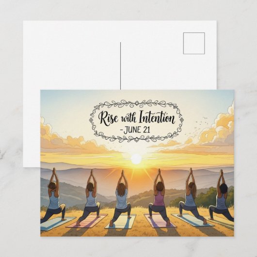 International Yoga Day Briefkaart (Voorkant / Achterkant)