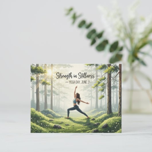 International Yoga Day Briefkaart (Staand voorkant)