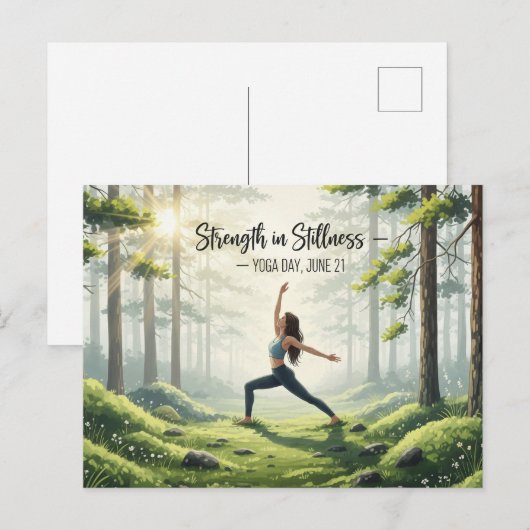 International Yoga Day Briefkaart (Voorkant / Achterkant)