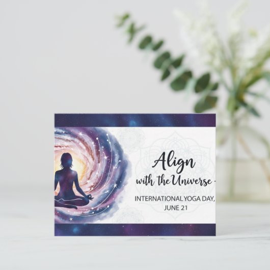 International Yoga Day Briefkaart (Staand voorkant)