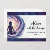 International Yoga Day Briefkaart (Voorkant / Achterkant)