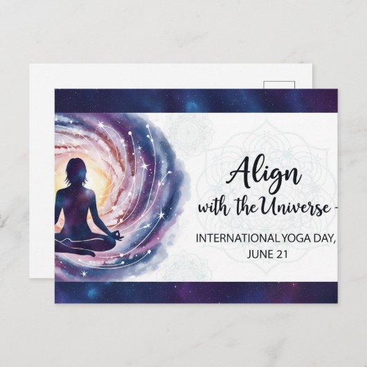 International Yoga Day Briefkaart (Voorkant / Achterkant)