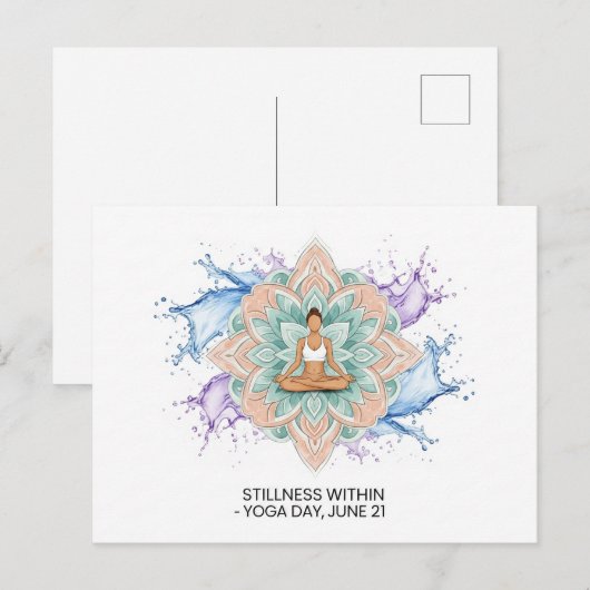 International Yoga Day Briefkaart (Voorkant / Achterkant)