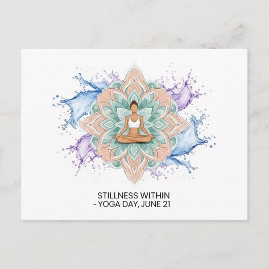 International Yoga Day Briefkaart (Voorkant)