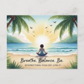 International Yoga Day Briefkaart (Voorkant)