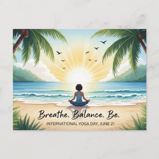International Yoga Day Briefkaart (Voorkant)