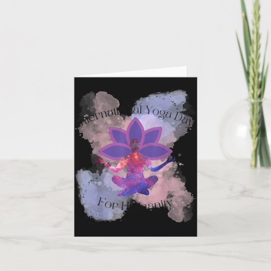 International Yoga Day For Humanity  Kaart (Voorkant)