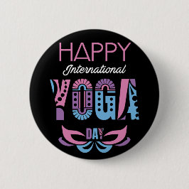 International Yoga Day Ronde Button 5,7 Cm