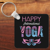 International Yoga Day Sleutelhanger (Voorkant)