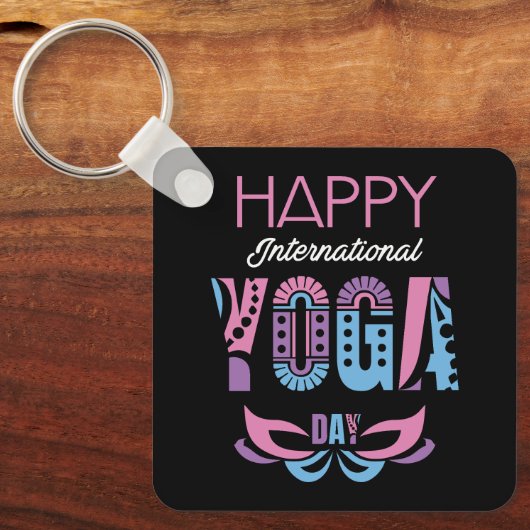 International Yoga Day Sleutelhanger (Voorkant)