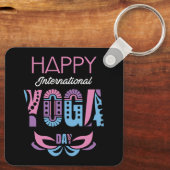 International Yoga Day Sleutelhanger (Achterkant)