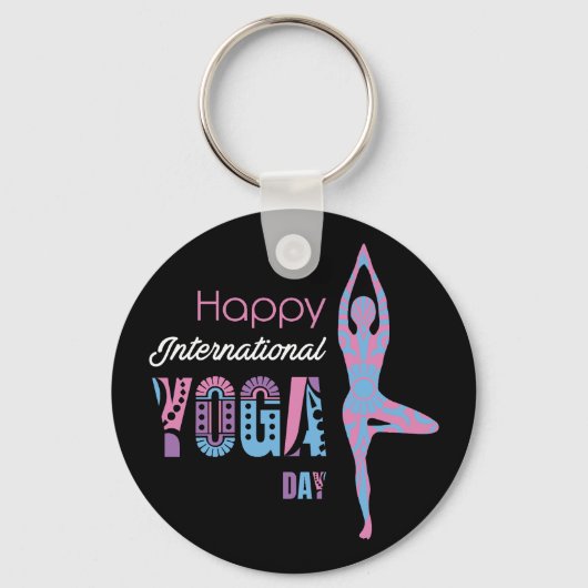 International Yoga Day Sleutelhanger (Voorkant)