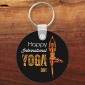 International Yoga Day Sleutelhanger (Achterkant)
