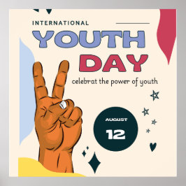International youth day , August 12 ,  Poster