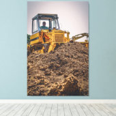 Internationale 100B bulldozer Canvas Afdruk (Insitu (Houten vloer))