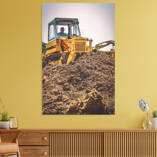 Internationale 100B bulldozer Canvas Afdruk (Insitu (Woonkamer))