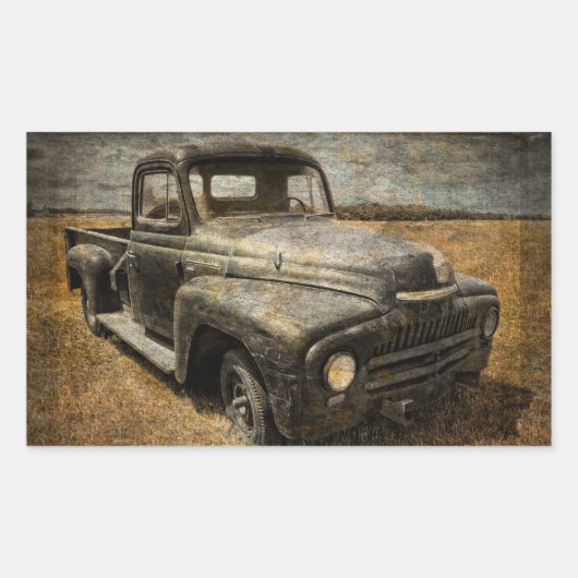 Internationale afhalen rechthoekige sticker (Voorkant)