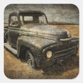 Internationale afhalen vierkante sticker (Voorkant)