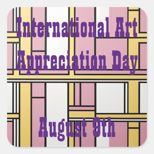 Internationale Art Appreciation Day Sticker (Voorkant)