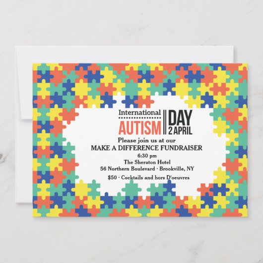 Internationale Autisme Dag Uitnodiging (Voorkant)