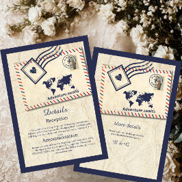 Internationale Avontuur Rustieke Bestemming Trouwe Informatiekaartje